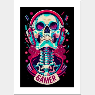 Gamer Skull Posters and Art